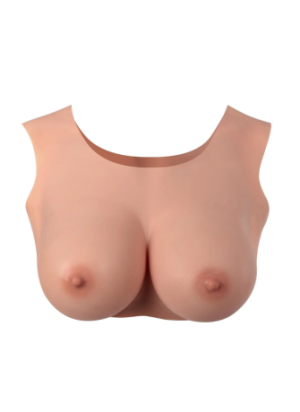 Buste seins réaliste couleur peau claire Taille M Bonnet D - CC730014019404